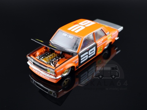 MINI GT Kaido House 004 Datsun 510 Pro Street SK510 Orange > MINI GT